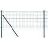 vidaXL Bodenmontierter Euro-Zaun 25 x 0,6 m PVC-beschichteter Stahl
