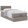 vidaXL Ottoman-Bett mit Matratze Taupe 100x200 cm Stoff