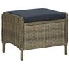 vidaXL 3-tlg. Garten-Lounge-Set mit Auflagen Poly Rattan Braun