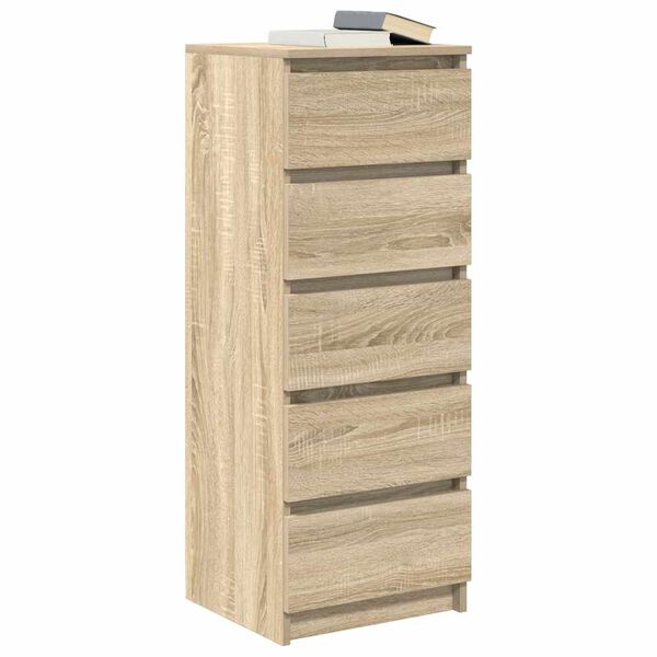 vidaXL Sideboard mit Schubladen Sonoma-Eiche 37,5x35x99 cm