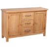 vidaXL Sideboard mit 3 Schubladen 110x33,5x70 cm Massivholz Eiche