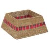 vidaXL Weihnachtsbaumkragen Quadratisch Natur 50 x 50 x 25 cm