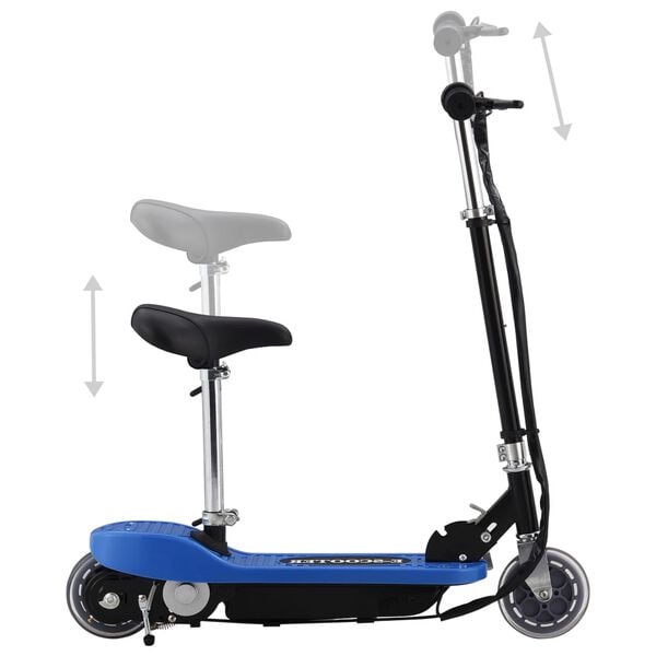 vidaXL E-Scooter mit Sitz 120 W Blau