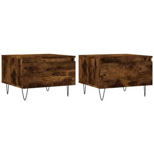 vidaXL Couchtische 2 Stk. R&auml;uchereiche 50x46x35 cm Holzwerkstoff