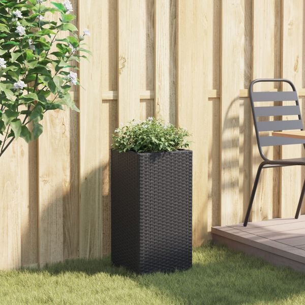 vidaXL Pflanzk&uuml;bel Schwarz 30x30x60 cm Poly Rattan