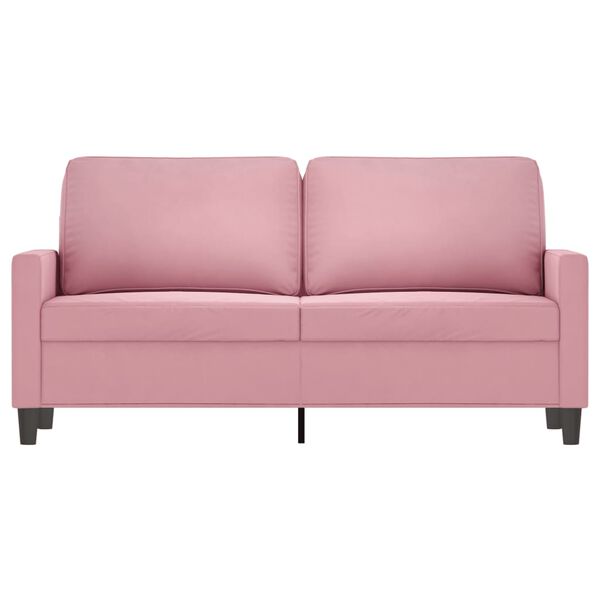vidaXL 2-Sitzer-Sofa Rosa 140 cm Samt