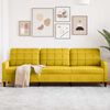 vidaXL 3-Sitzer-Sofa Gelb 210 cm Samt