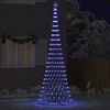 vidaXL LED-Weihnachtsbaum mit 455 LEDs Blau 184,5 cm Metall