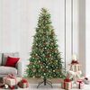 vidaXL K&uuml;nstlicher klappbarer Weihnachtsbaum Gr&uuml;n 240 cm PE und PVC