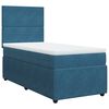 vidaXL Boxspringbett mit Matratze Dunkelblau 100x200 cm Samt