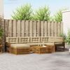 vidaXL Outdoor-Sofagarnitur mit Kissen 7 pcs Natur und Beige