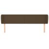 vidaXL Kopfteil mit Ohren Dunkelbraun 203x23x78/88 cm Stoff