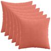 vidaXL Kissenbezug 6 pcs HEERLEN Rot-Orange 30 x 30 cm Cord