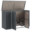 vidaXL Gartenlagerbox Schwarz 214 x 82 x 132 cm Stahl