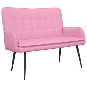vidaXL 2-Sitzer Sofa Rosa 115 x 61 x 87 cm Stoff