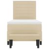 vidaXL Boxspringbett mit Matratze Creme 100 x 200 cm Stoff