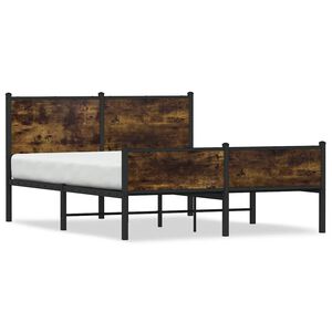 vidaXL Metallbett ohne Matratze R&auml;uchereiche 150x200 cm