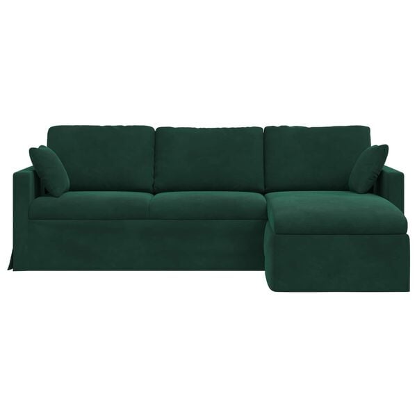 vidaXL Sofa Dunkelgr&uuml;n