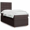 vidaXL Boxspringbett mit Matratze Dunkelbraun 80x200 cm Stoff