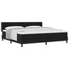 vidaXL Boxspringbett mit Matratze Schwarz 200 x 200 cm Polyester