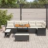 vidaXL Garten-Sofa-Set 9 pcs Schwarz und Creme 100 x 100 x 71 cm
