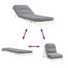 vidaXL Futon Schlafsofa mit Matratze Weiß 70x206x11 Massivholz Kiefer
