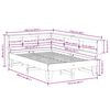 vidaXL Massivholzbett mit Regal ohne Matratze Wachsbraun 120x200 cm