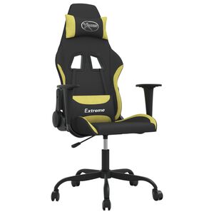 vidaXL Gaming-Stuhl Schwarz und Hellgr&uuml;n Stoff