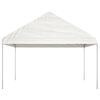 vidaXL Pavillon mit Dach Wei&szlig; 15,61x4,08x3,22 m Polyethylen