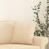 vidaXL Zierkissen 2 Stk. Creme 40x40 cm Stoff
