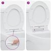 vidaXL Toilettensitz Wei&szlig; 47 x 37,5 x 3,8 cm Duroplast
