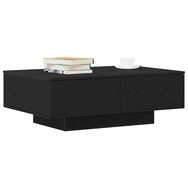 vidaXL Couchtisch Schwarz Eichen-Optik 90 x 60 x 31 cm Holzwerkstoff