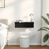 vidaXL Wandregal mit Schubladen Schwarz 60x28x15 cm Holzwerkstoff