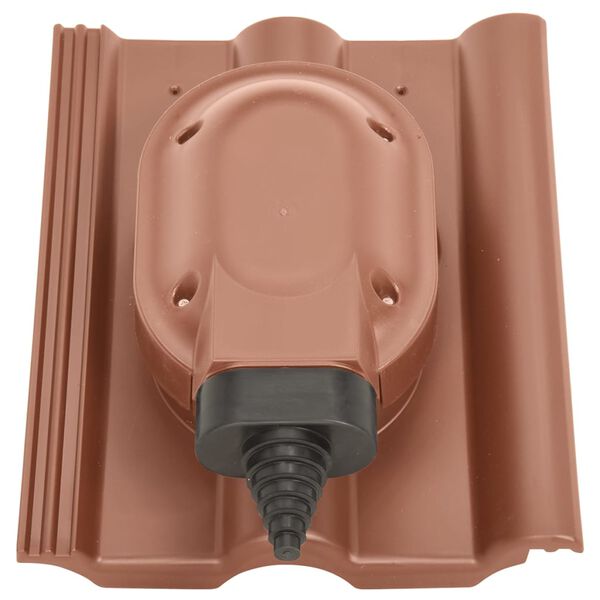 vidaXL Solardurchf&uuml;hrung f&uuml;r Frankfurter Dachziegel Ziegelrot