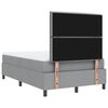 vidaXL Boxspringbett mit Matratze Hellgrau 120 x 200 cm Stoff