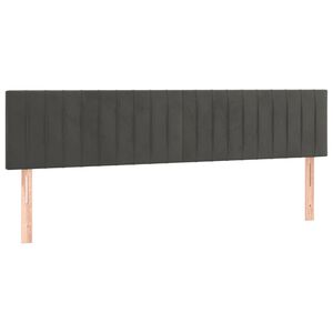 vidaXL Kopfteile Dunkelgrau 160x5x78/88 cm Samt