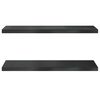 vidaXL Wandregale 2 Stk. 75x30x3 cm Schwarz Edelstahl