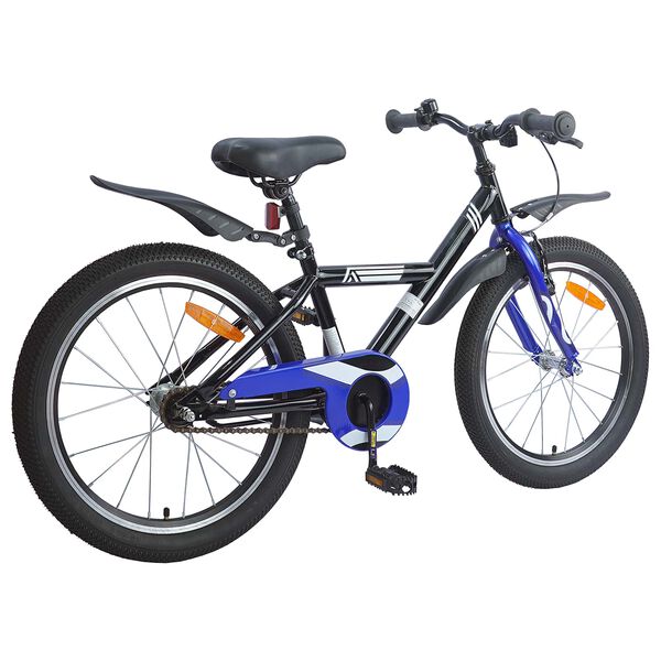 vidaXL Kinderfahrrad 18 Zoll f&uuml;r 5-7 Jahre alt Schwarz