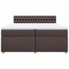 vidaXL Boxspringbett mit Matratze Dunkelbraun 200x200 cm Stoff
