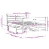 vidaXL Massivholzbett ohne Matratze 140x190 cm Kiefernholz