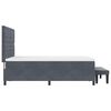 vidaXL Boxspringbett mit Matratze Dunkelgrau 160 x 200 cm Samt