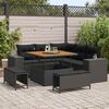 vidaXL Garten-Sofa-Set mit Kissen mit Speicher 8 pcs Schwarz