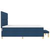 vidaXL Boxspringbett mit Matratze mit Kopfteil Blau 200 x 200 cm Stoff