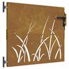vidaXL Gartentor 85x75 cm Cortenstahl Gras-Design