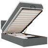 vidaXL Ottomane Bett mit Matratze & LEDs Dunkelgrau 80x200 cm Stoff
