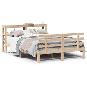 vidaXL Bettgestell mit Kopfteil ohne Matratze 140x190 cm
