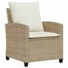 vidaXL 4-tlg. Garten-Sofagarnitur mit Kissen Beige Poly Rattan