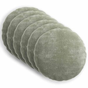 vidaXL Kissenbezug 6 stk. HEERLEN Gr&uuml;n &Oslash; 30 cm Chenille-Stoff