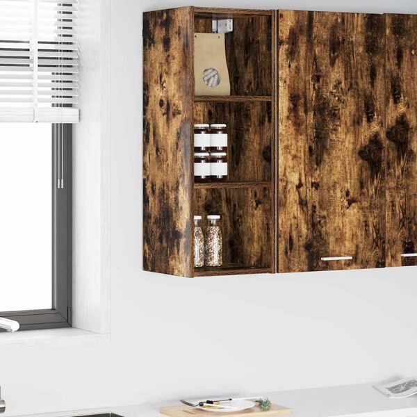 vidaXL H&auml;ngeschrank Ger&auml;ucherte Eiche 30 x 29,5 x 80 cm Holzwerkstoff