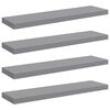 vidaXL Schwebende Wandregale 4 Stk. Grau 90x23,5x3,8cm MDF